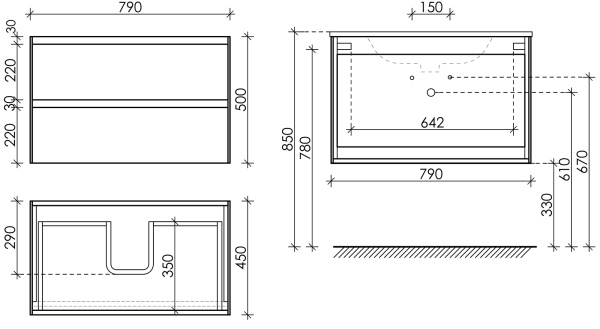 Тумба под раковину Sancos  Cento CN80KE карпатская ель